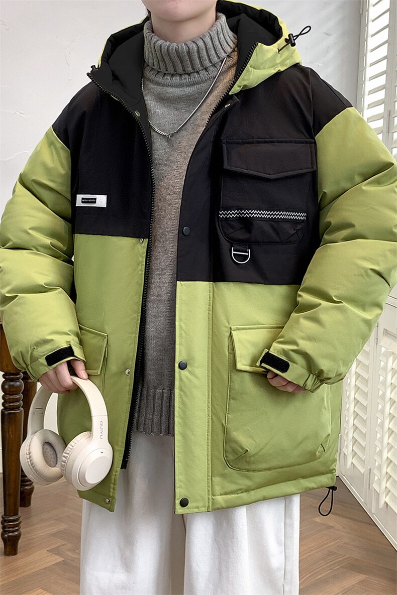 冬上新加棉加厚时尚棉服港风连帽棉衣外套男女8323-P125控价168,男装棉衣,电商A441-1