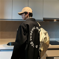 FY677-78限价118日系风衣港风长款大码宽松衣服休闲潮流秋季过膝，男装风衣，星座116