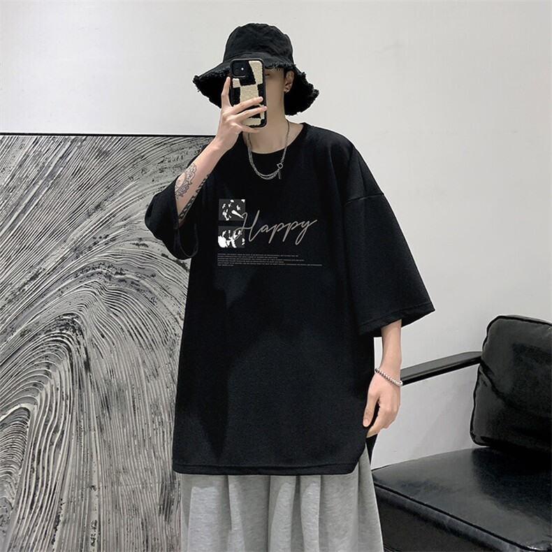 冰丝七分袖t恤男大码五分袖男短袖男中袖Q11431-P30,男装T恤,电商A040