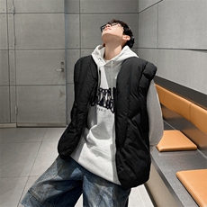 秋冬季美式保暖棉衣马甲潮流宽松休闲无袖马甲外套，男装棉衣，星座410-7