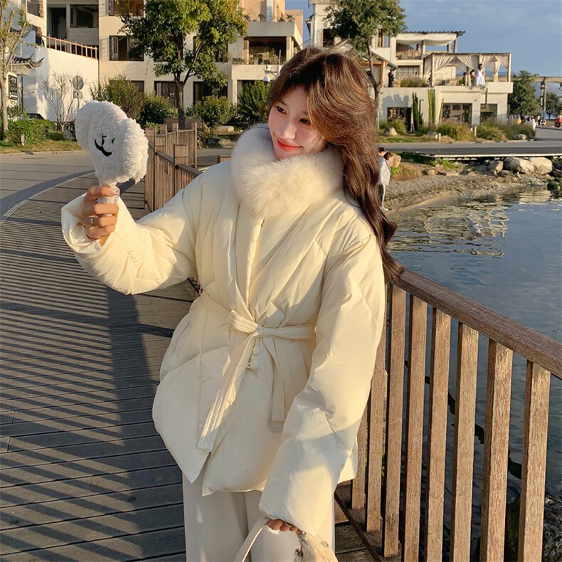 大货！！！主推狐狸毛90绒收腰羽绒服,女装羽绒服,维一诺