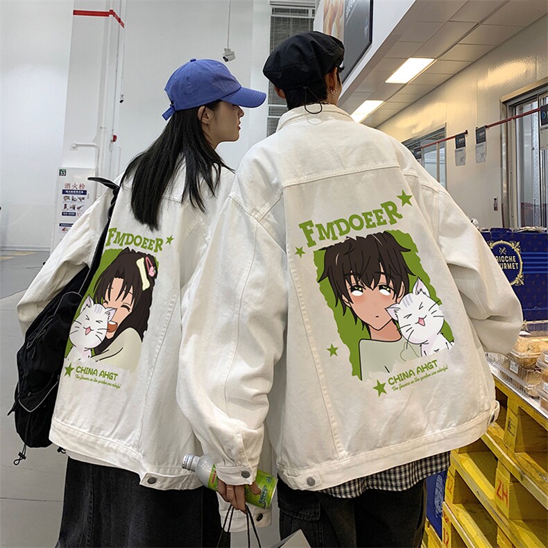 2025春季大码港风不一样情侣印花夹克外套男JK556-P6588,男装夹克,星座912-1（原星座914-5）