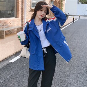 现货主推款2022年新品棒球服宽松外套女款号801-P125-K178图片