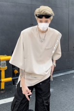 男装字母短袖t恤夏季潮牌假两件上衣男生体恤XZ514-2-202453-P58，男装T恤，星座514-2(原B239)