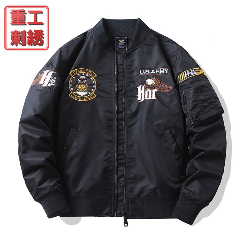 美式潮牌宽松版型飞行服时尚潮牌户外运动休闲加棉,男装夹克,星座210-5(原414-2)