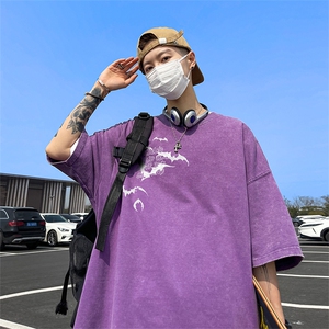 量大优 可供抖音视频 支持得物品质配合二开 美式水洗短袖t恤SX73图片