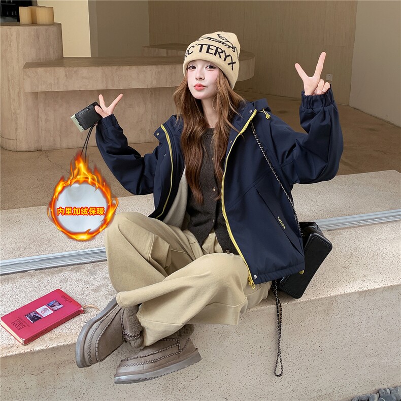 现货！现货！2025冬季新款连帽加绒加厚棉衣棉服女,女装棉衣/棉服,2C306