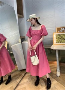 夏季韩系彩色长裙图片