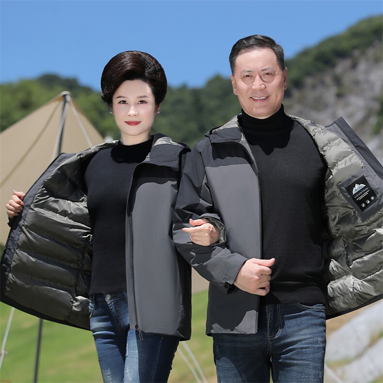 2026新款冲锋衣女三合一可拆卸户外防水防风情侣外套男进藏登山服,男装夹克,电商B212（原钱塘6029）