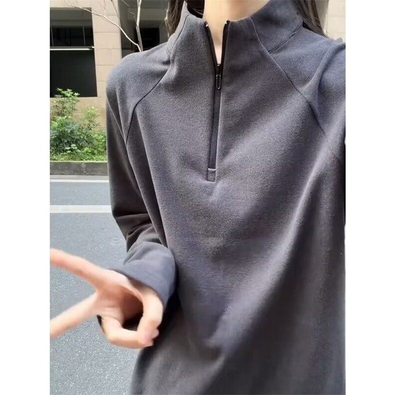 德绒t恤男款秋冬季长袖纯色保暖卫衣设计感美式重磅打底衫WYR02,男装T恤,星座516A