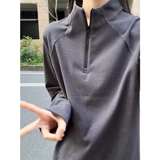 德绒t恤男款秋冬季长袖纯色保暖卫衣设计感美式重磅打底衫WYR02，男装T恤，星座516A