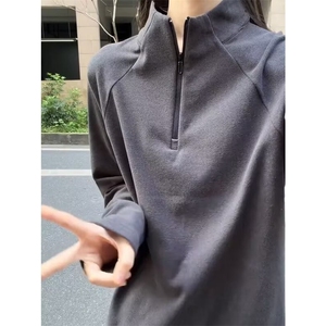 德绒t恤男款秋冬季长袖纯色保暖卫衣设计感美式重磅打底衫WYR02图片