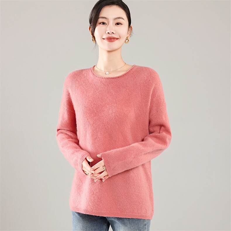 35%羊绒衫秋冬季新款舒适时尚百搭女式宽松长袖打底毛衣,女装羊绒衫,琳尚羊绒
