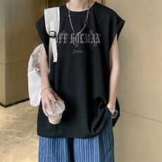 量大优可提供视频2024夏美式无袖背心HD019-1-BX24250-P18，男装背心/马甲，电商019-1