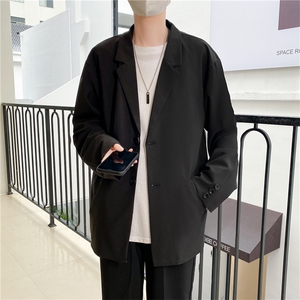 ins休闲西服男韩版潮流痞帅气小西装上衣港风潮牌单西外套dk图片