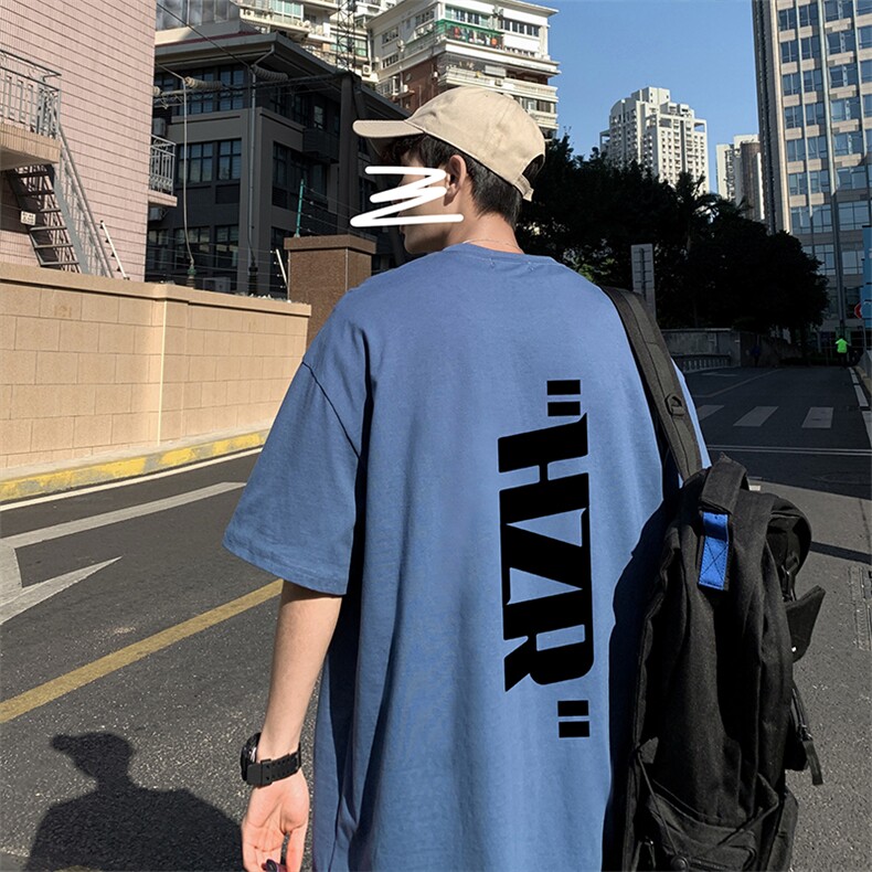 DX17002-P20纯棉短袖t恤男大码半袖打底衫宽松体恤衫港风,男装T恤,电商A040