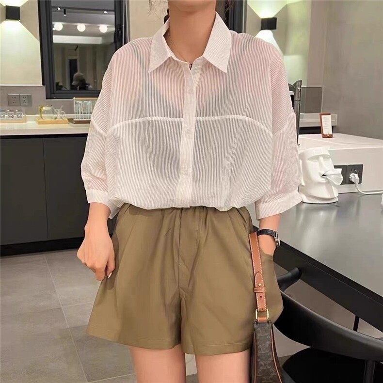 韩版休闲衬衫，女装衬衫，依多坊