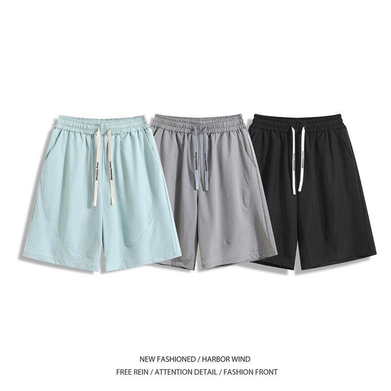 抖音品质夏季新款气孔透气速干冰丝短裤B315-K25542-特p25控48,男装休闲裤,电商B315