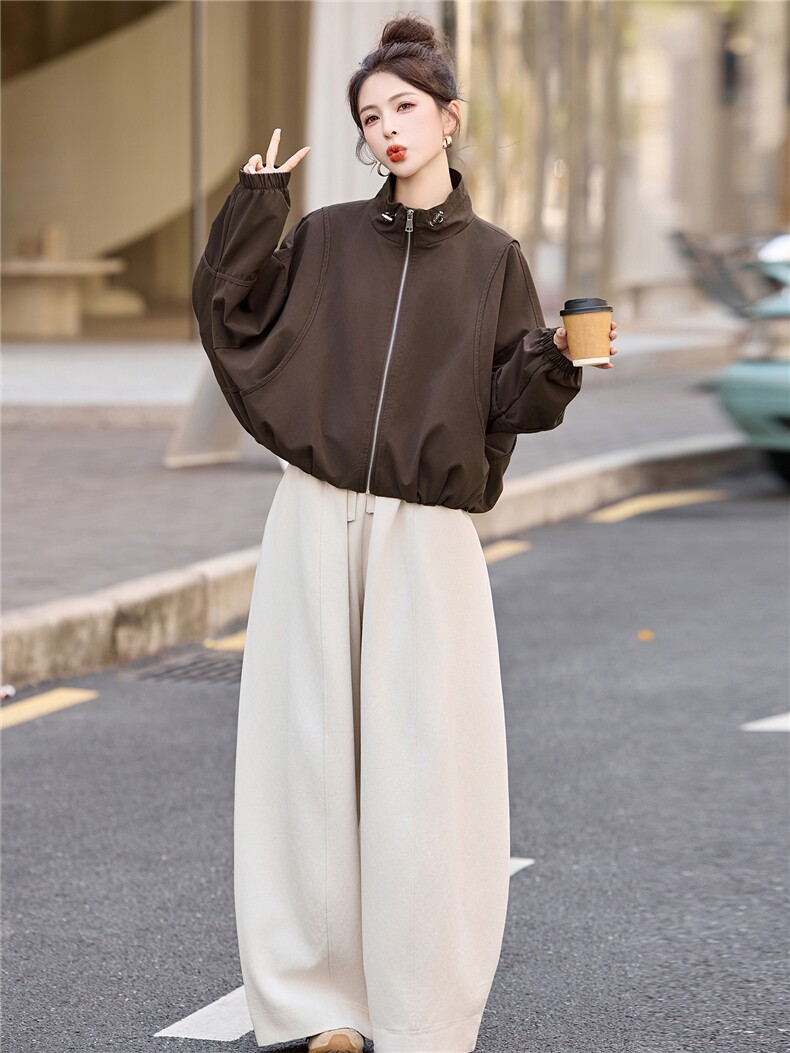 现货2025秋装新款休闲舒适女士上衣外套,女装短外套,木子恋