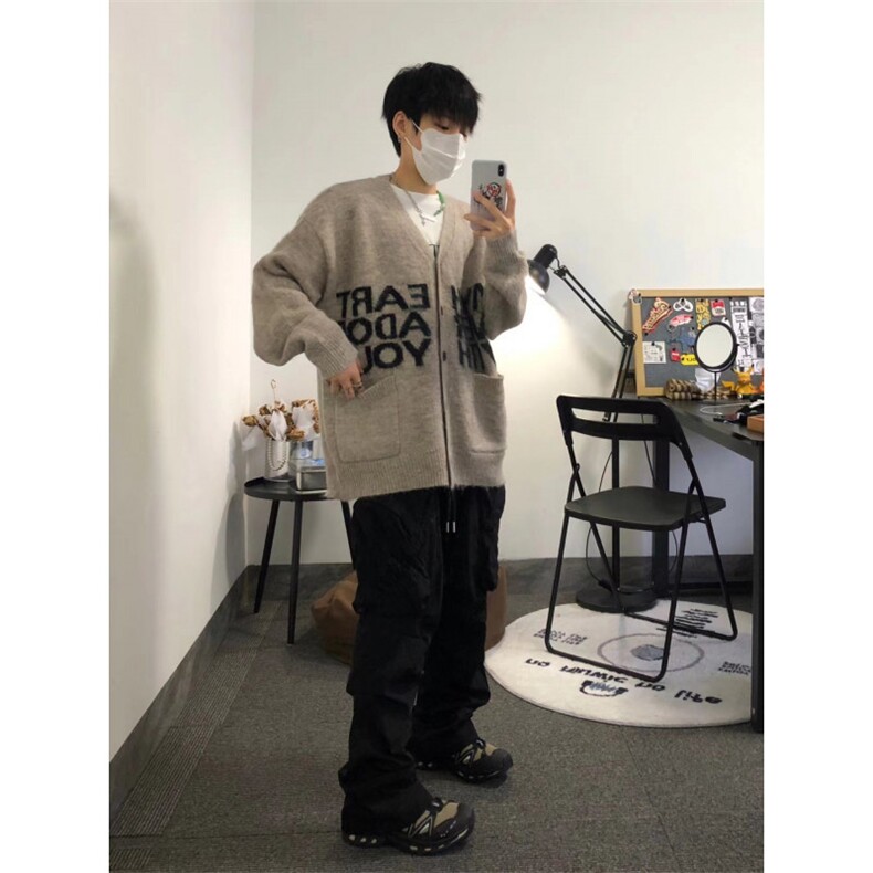 【有货】秋冬高级感慵懒风开衫毛衣男美式针织外套MY452HH-特P58,男装针织衫/毛衣,星座1007（原301D）