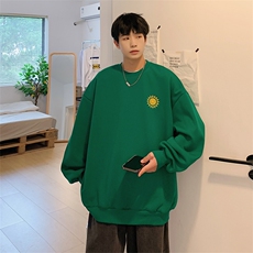春款港风圆领卫衣男落肩打底衫潮流百搭上衣外套Y009P28，男装卫衣，星座1204-3