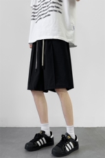 8XL-M特大码中性松紧腰休闲冰丝西装短裤五分裤百搭凉DK1531P28，男装牛仔裤，电商D206-1