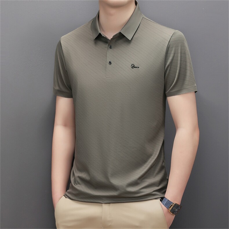 新款短袖t恤男夏季冰丝薄款中年商务休闲宽松透气男装SQ68306-P58,男装Polo衫,星座1105-3