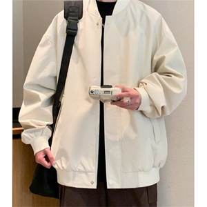 新款夹克男士潮流复古时尚休闲纯色宽松飞行棒球服外套 M622图片