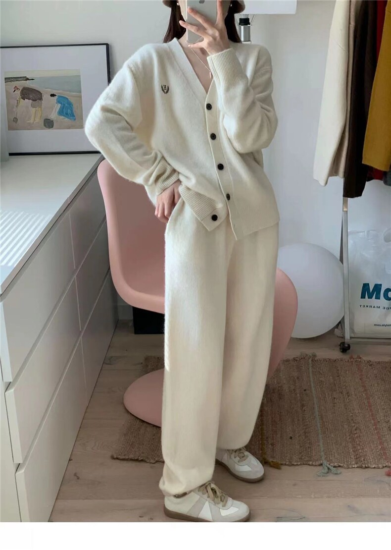 麦穗H刺绣开衫,针织衫/毛衣,美莎羊绒