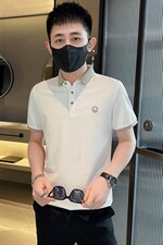 抖音主推大货U字刺绣夏短袖翻领Polo衫时尚大码体恤T066-P45，男装T恤，电商D342