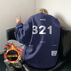 抖音供货、复合重磅加绒现货圆领卫衣宽松D223A-JR-YL2393-特P33，男装卫衣，电商019-1