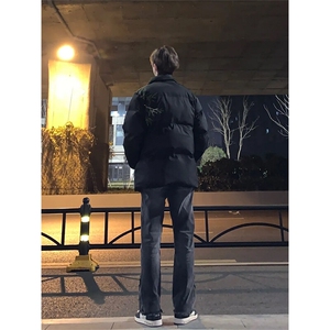 美式hiphop纯色修身直筒牛仔裤 控价68图片