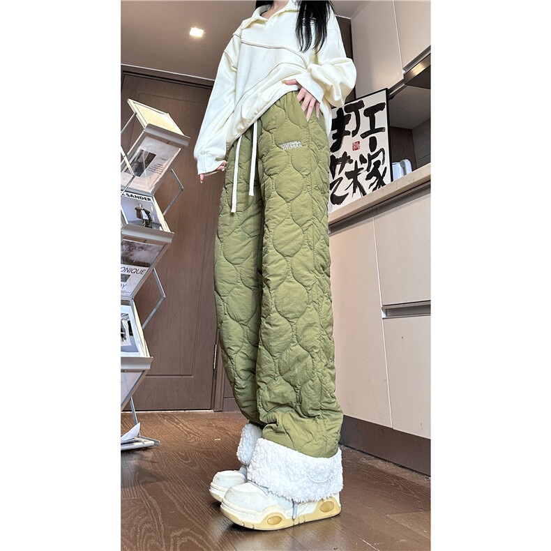 抖音品质冬季新款加厚保暖棉裤葫芦格宽松长裤B315-K877-p65控88,男装棉裤,电商B315