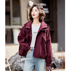 2025秋装新款时尚潮流风衣短外套，女装短外套，姿萝菲