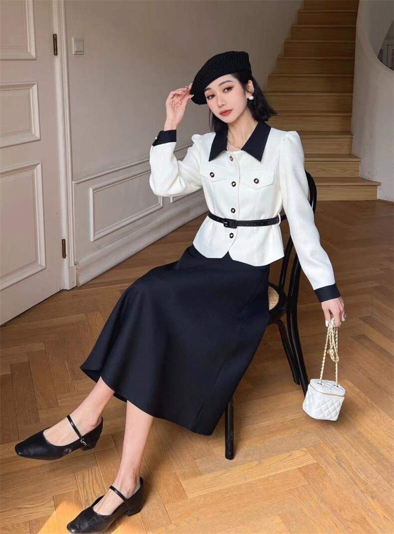 [现货]气质两件套套装，两色、四码，女装职业装，依柏璐(1F)