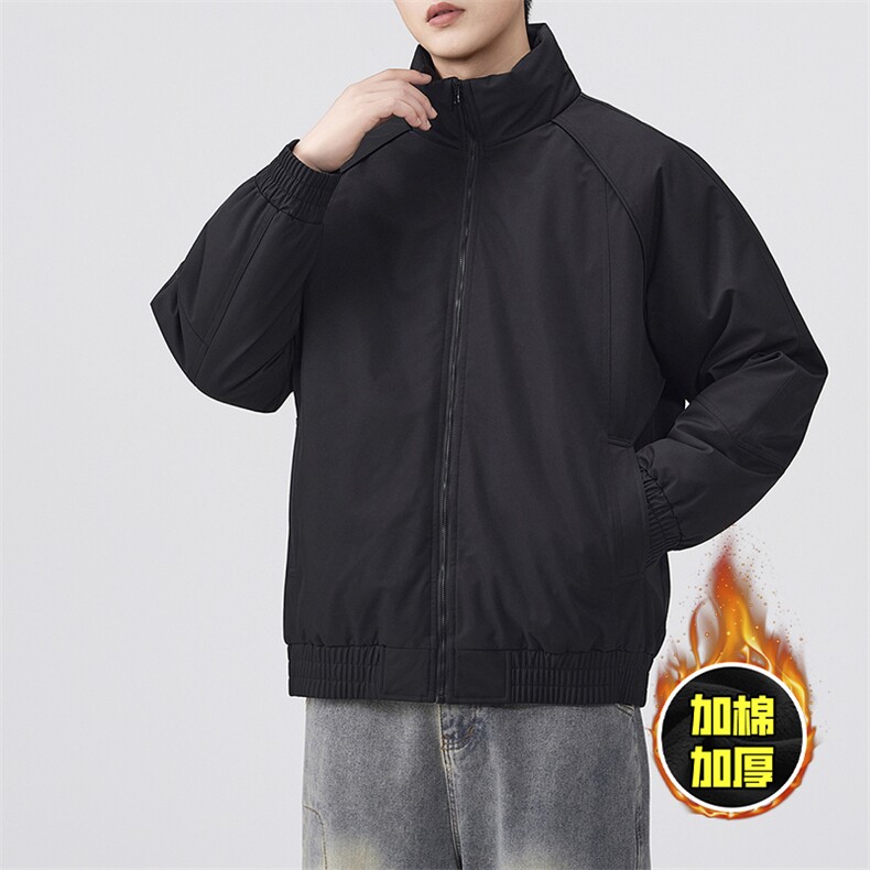 现货美式高街休闲棉衣夹克三防立领纯色户外工装加厚棉服外套,男装夹克,电商A486