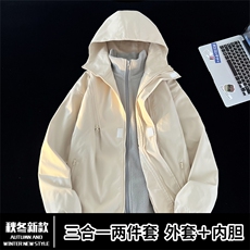 TH800801/P85春装冲锋衣大码防风防水三合一外套夹克男上衣，男装夹克，电商A141