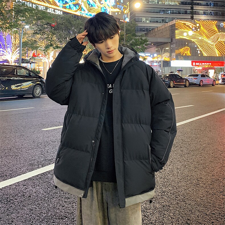 港风夜景潮牌新款连帽棉服潮流保暖棉衣M081-P90,男装棉衣,星座717