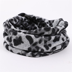 2025年秋季新款百搭女士豹纹双层围脖，围巾，晨宏羊绒