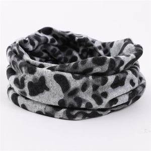 2025年秋季新款百搭女士豹纹双层围脖图片