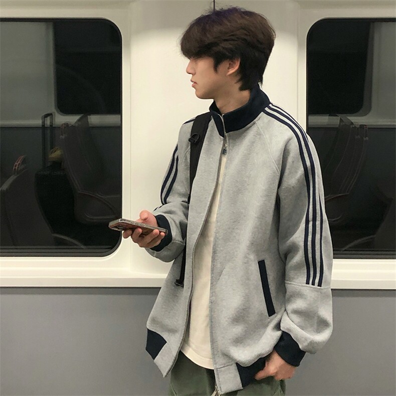 抖音得物高品质26春装美式高街重磅结构拼接织带立领卫衣外套CM42,女装短外套,电商A486