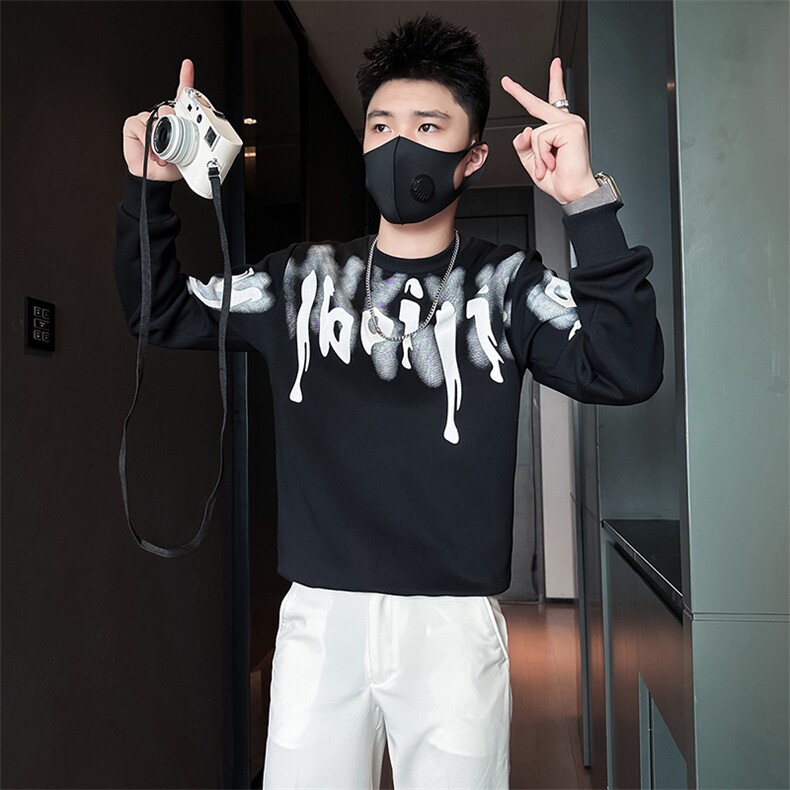 圆领美式潮牌卫衣男社会小伙店主风印花外套301C-WY33-P58控78,女装短外套,星座301C（原B323）