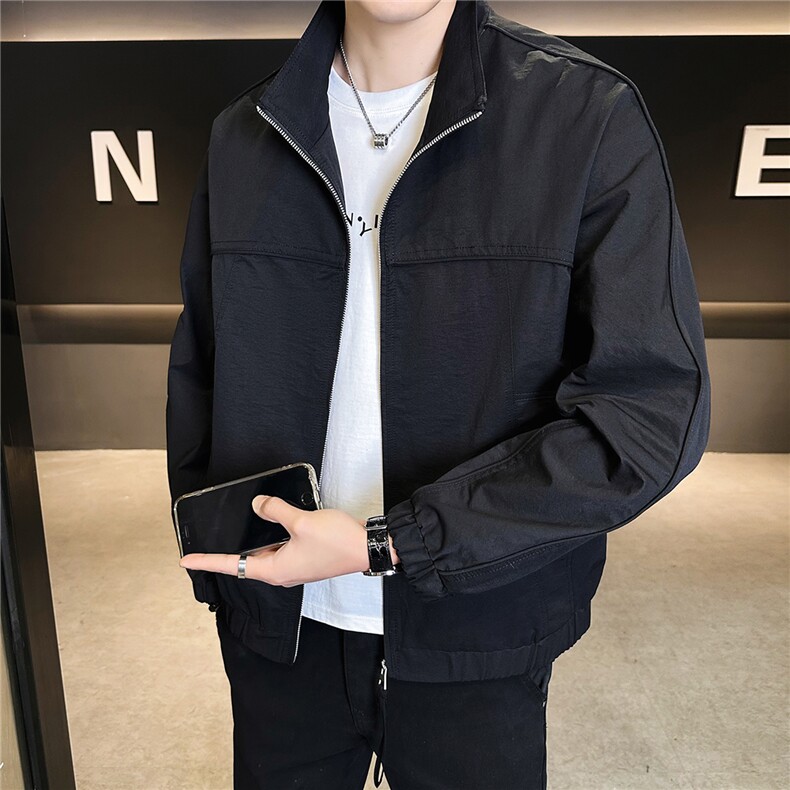 2026新款春季外套男款痞帅潮流百搭飞行员立领夹克A313-6806-P115，男装夹克，电商A313