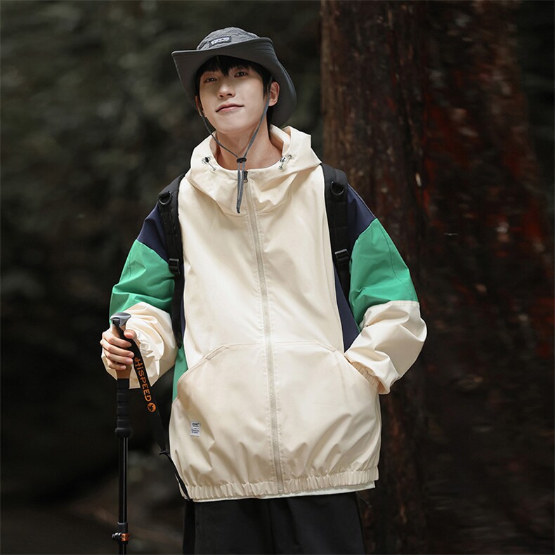 山系森林风秋季冲锋衣夹克潮宽松情侣外套A436-2219-P88控价109,男装夹克,电商A436