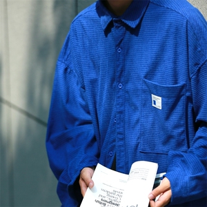 秋装 港风日系灯芯绒长袖衬衫宽松休闲外套男女潮韩版 H217/P45图片