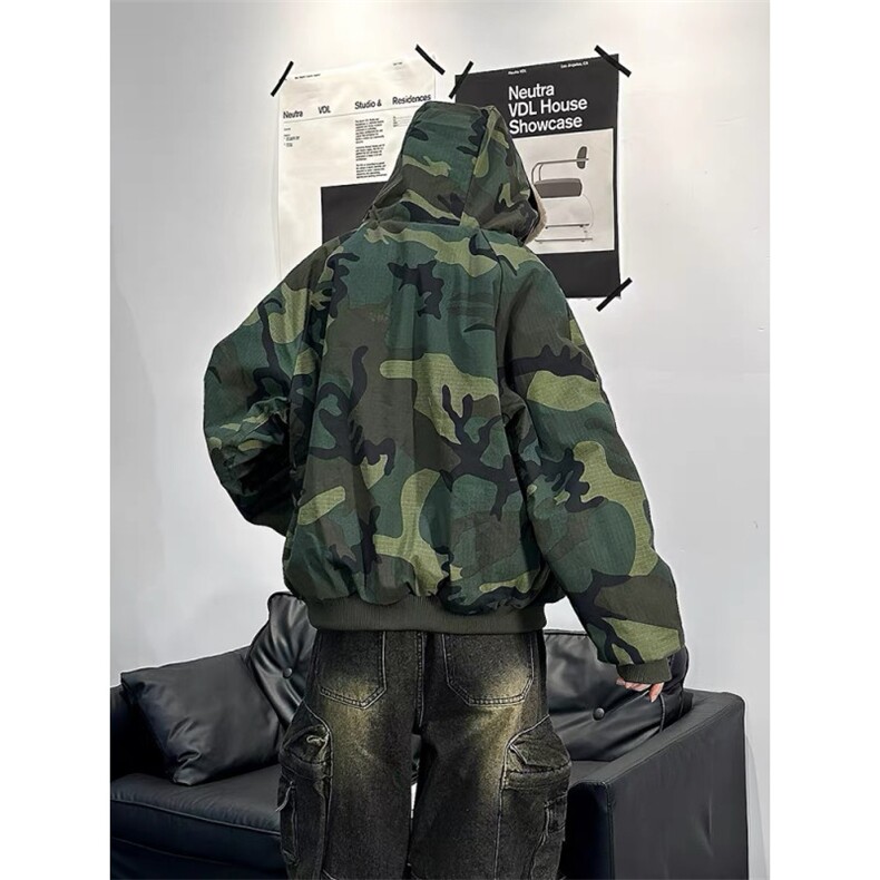 高质量迷彩双面穿连帽棉衣ZM099-P128,男装棉衣,星座313A(原308A-2)