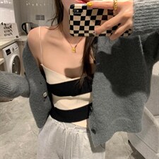现货春款小心机吊带sm两个码，女装背心吊带，XTZ style