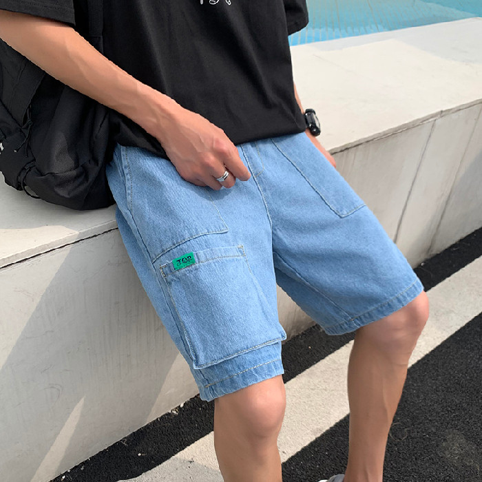 NZ610男士牛仔短裤直筒宽松五分裤夏季2021新款5分工装休闲,男装牛仔裤,电商D321A