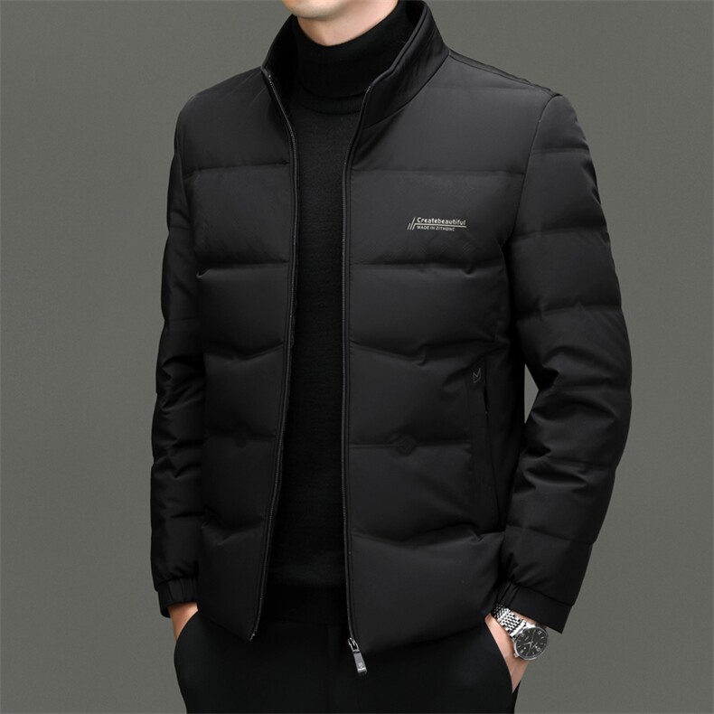 BN23610钱塘2020-2商务简约冬季厚款中年男士90鸭绒羽绒服P190图片