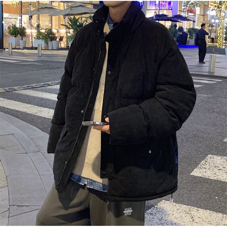 羽绒棉服男冬季休闲冬装潮牌加厚保暖灯芯绒外套男M0776-P105,男装棉衣,星座308B-1